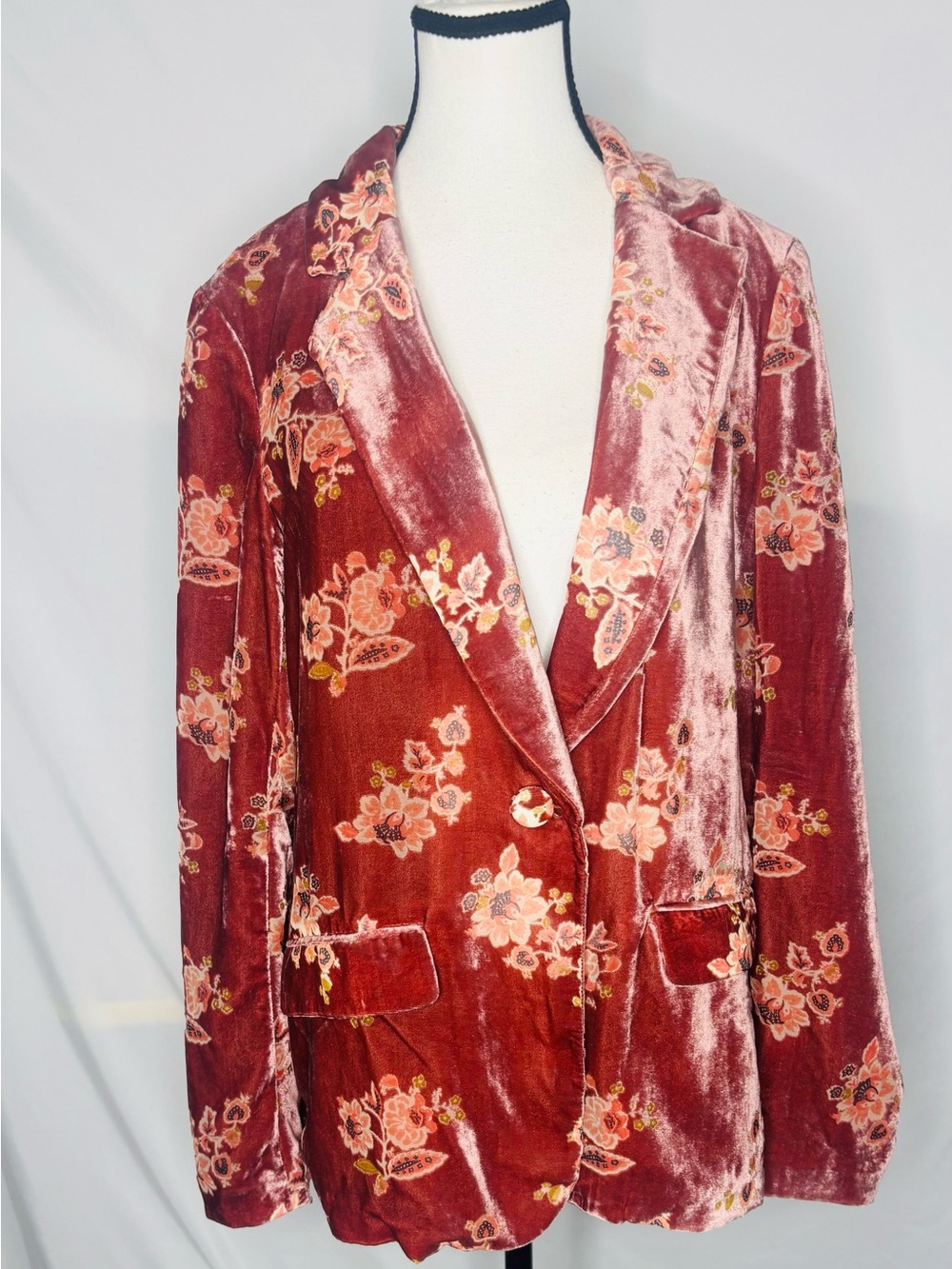 Anthropologie Hutch Floral Velvet Blazer - Picture 3 of 8